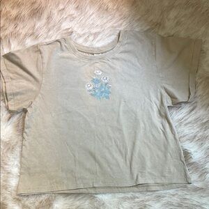 4 for $25- Vintage inspired cropped T shirt! Size L, 100% cotton